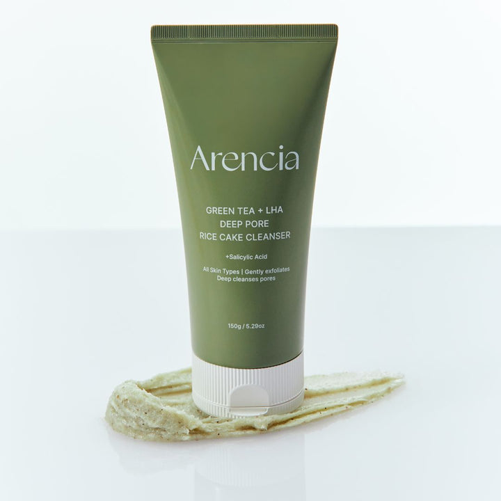 Arencia Green Tea + LHA Deep Pore Rice Cake Cleanser 150ml