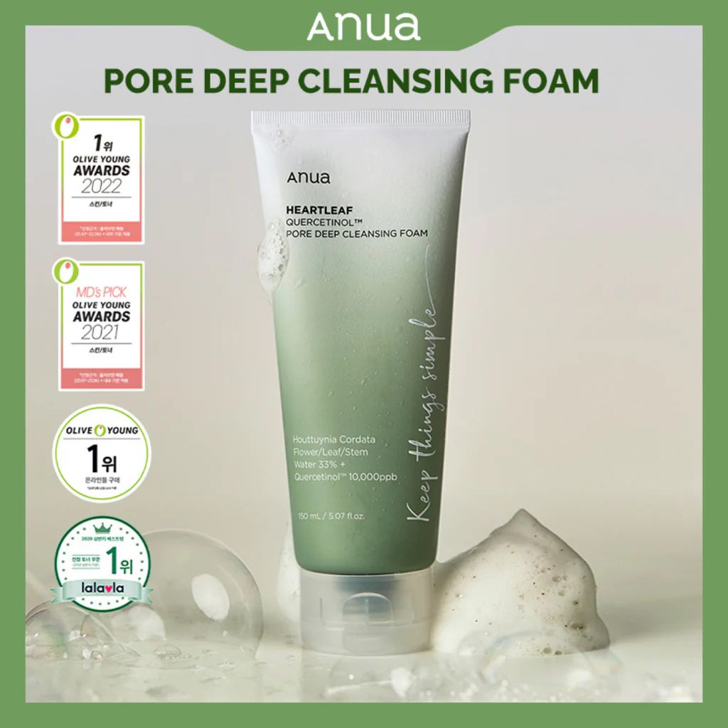 ANUA - Heartleaf Quercetinol Pore Deep Cleansing Foam 150ml