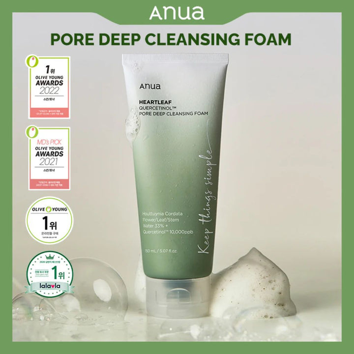 ANUA - Heartleaf Quercetinol Pore Deep Cleansing Foam 150ml