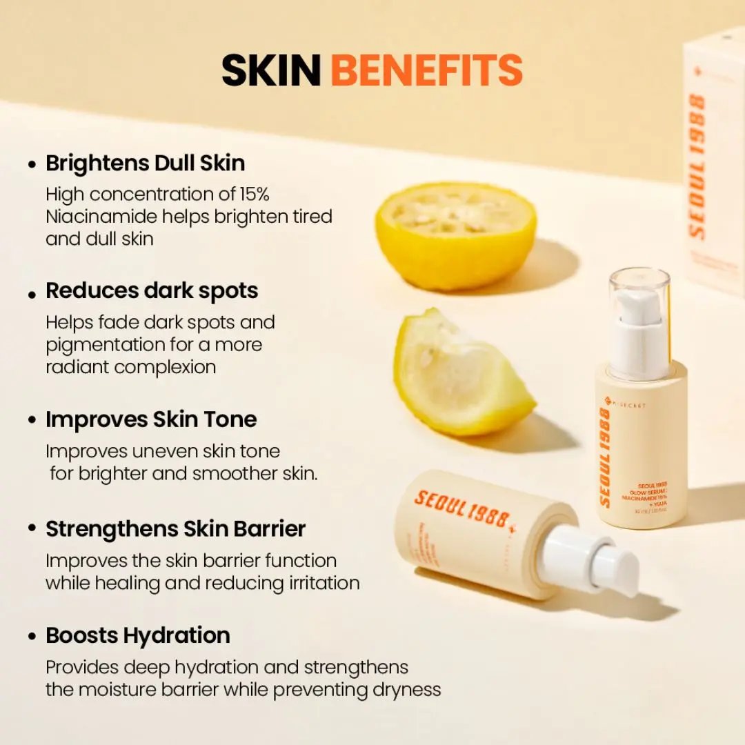 K-Secret - SEOUL 1988 GLOW SERUM : NIACINAMIDE 15% + YUJA K-Secret