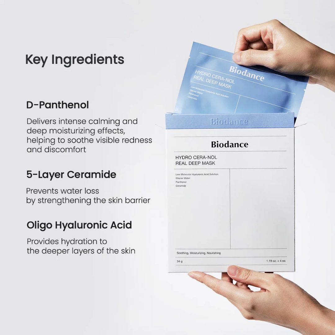Biodance Hydro Cera-Nol Real Deep Beauty Mask 1Box (34g*4ea)