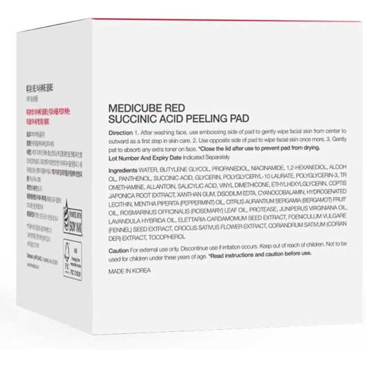 Medicube Red Succinic Peeling Pad 2024 (70ea / 155g)