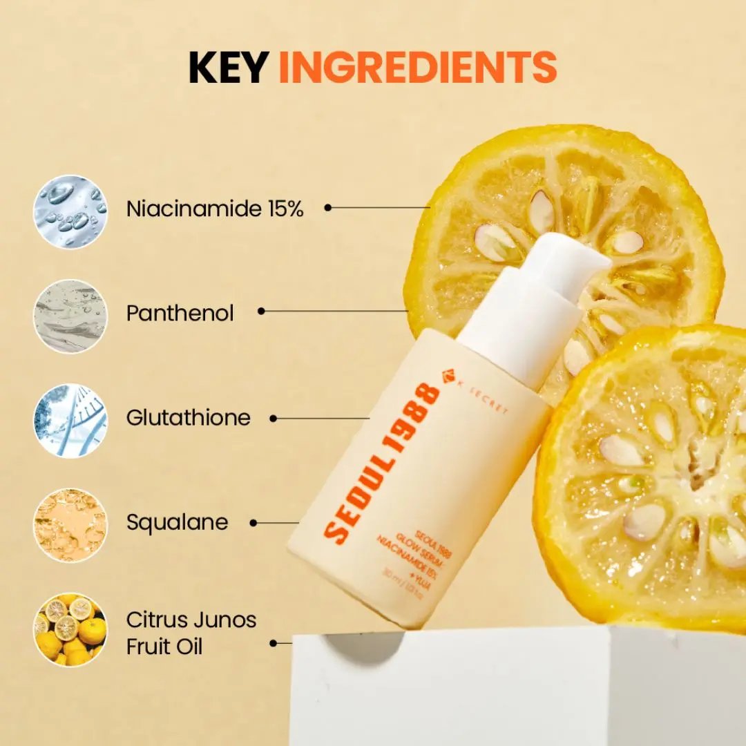 K-Secret - SEOUL 1988 GLOW SERUM : NIACINAMIDE 15% + YUJA K-Secret