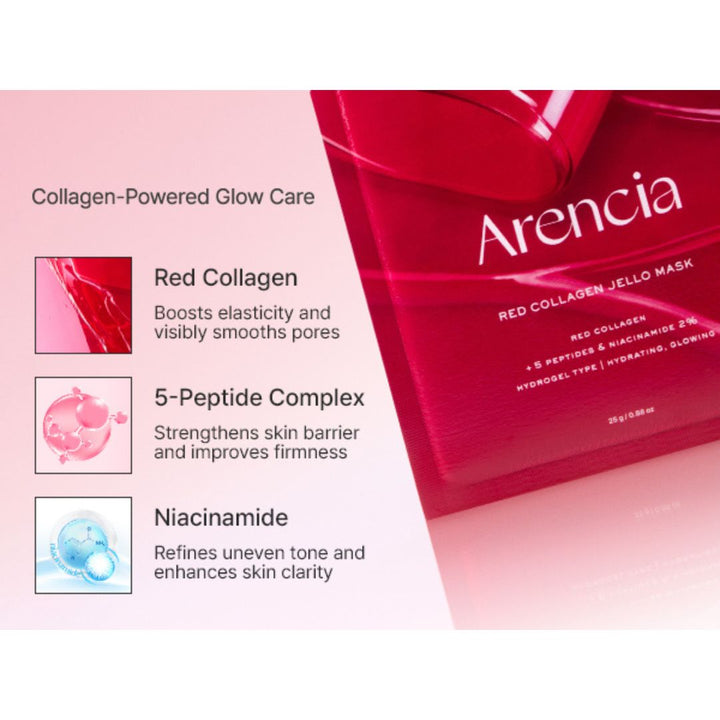 Arencia Red Collagen Jello Mask (4ea x 25g)