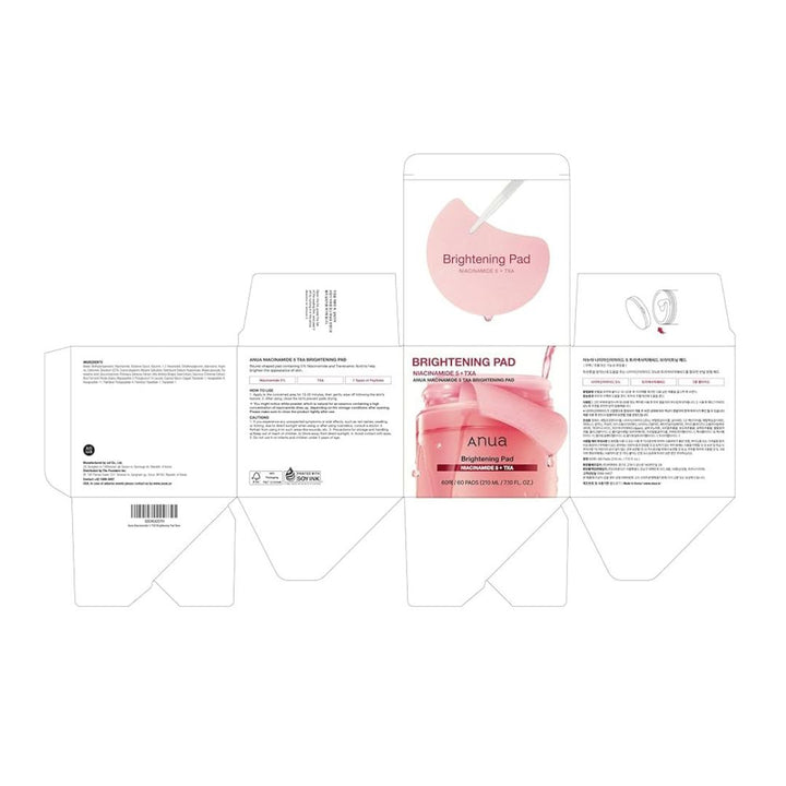 Anua - Niacinamide 5 TXA Brightening Pad (60 Pads, 210ml)