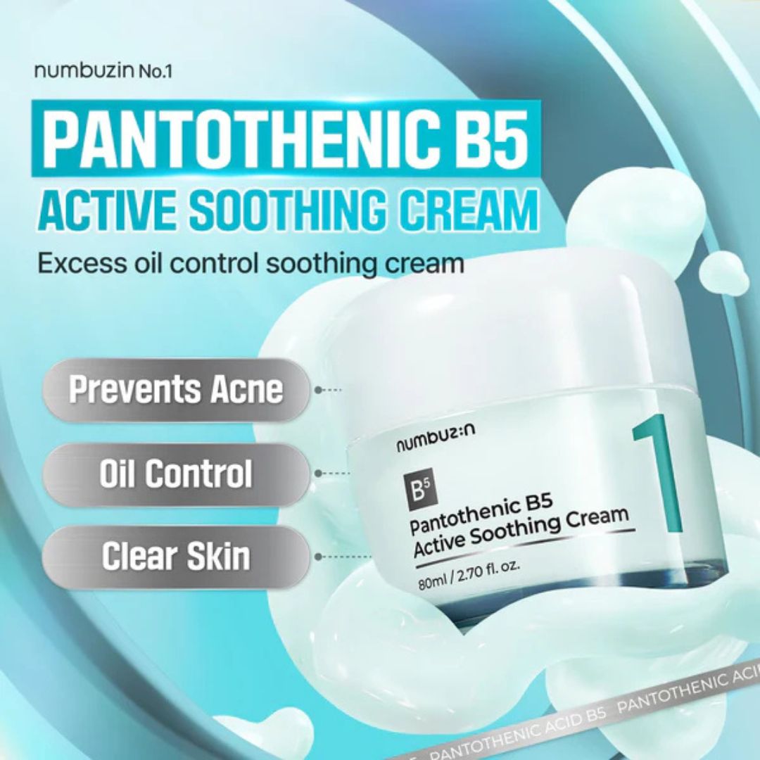 Numbuzin No.1 Pantothenic B5 Active Soothing Face Cream 80ml