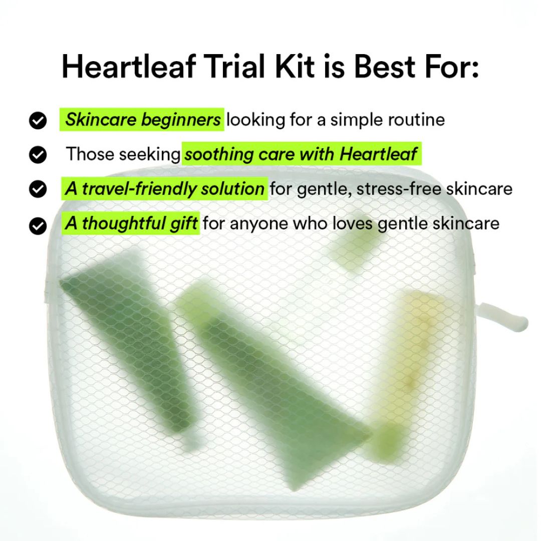 Abib Heartleaf Calming Trial Kit (Foam 30ml + Toner 30ml + Serum 15ml + Cream 20ml)