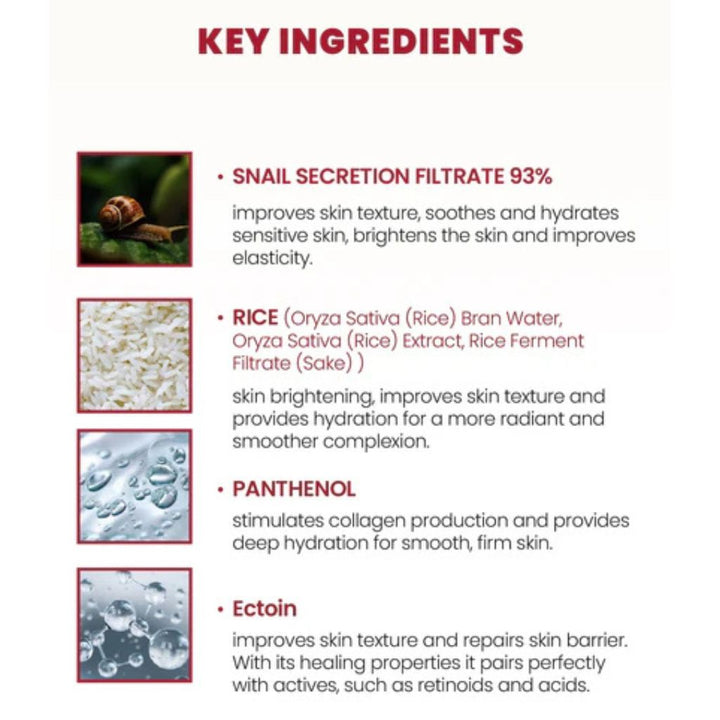 KSECRET - SEOUL 1988 Cream: Snail Mucin 93 Percent + Rice 50ml