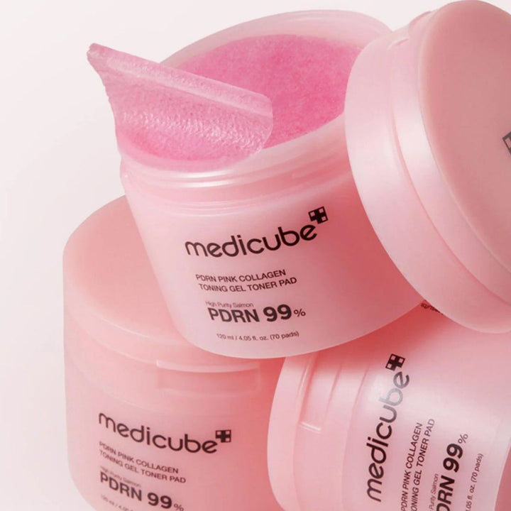 Medicube PDRN Pink Collagen Toning Gel Toner Pad 70ea