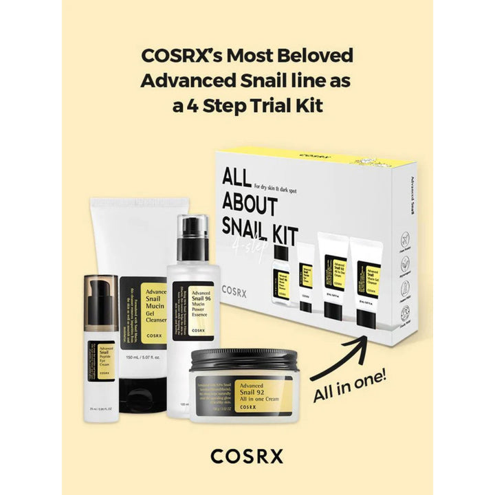 COSRX All About Snail Kit – Advanced Snail Kit (4-Piece Travel Set)
