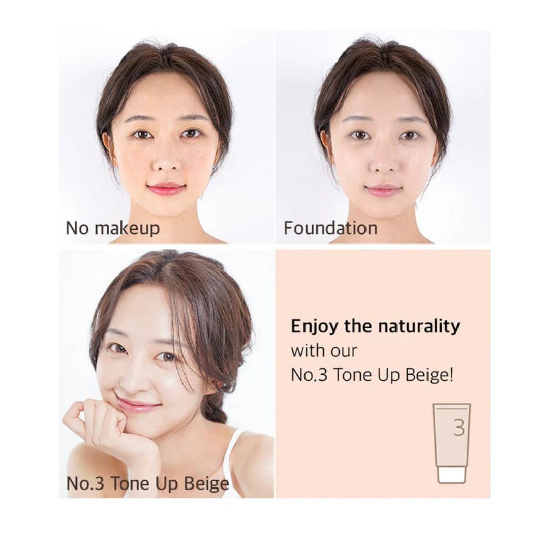 Numbuzin No.3 Porcelain Base-skip Tone Up Beige 50ml