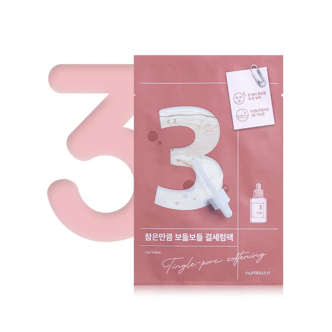Numbuzin No.3 Tingle-Pore Softening Sheet Mask 4ea