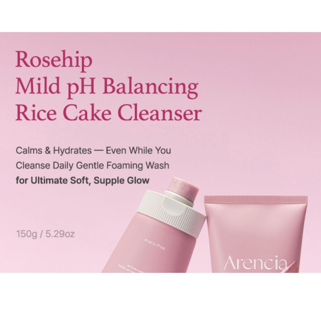 Arencia Rosehip Mild pH Balancing Rice Cake Cleanser 150g