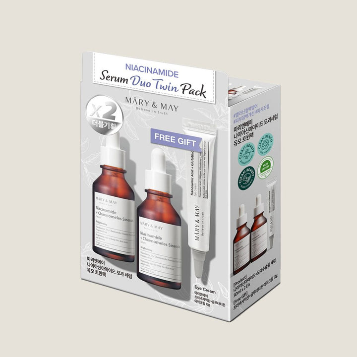 Mary&May Niacinamide Serum Duo Twin Pack (30ml x2 + Eye Cream 12g)