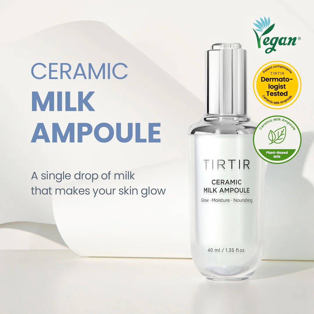 TIRTIR Ceramic Milk Ampoule - Deep Hydration & Radiance Boosting Serum 30ML