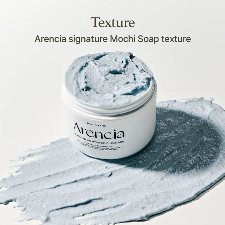 Arencia - Blue Hyssop Rice Mochi Cleanser 120g