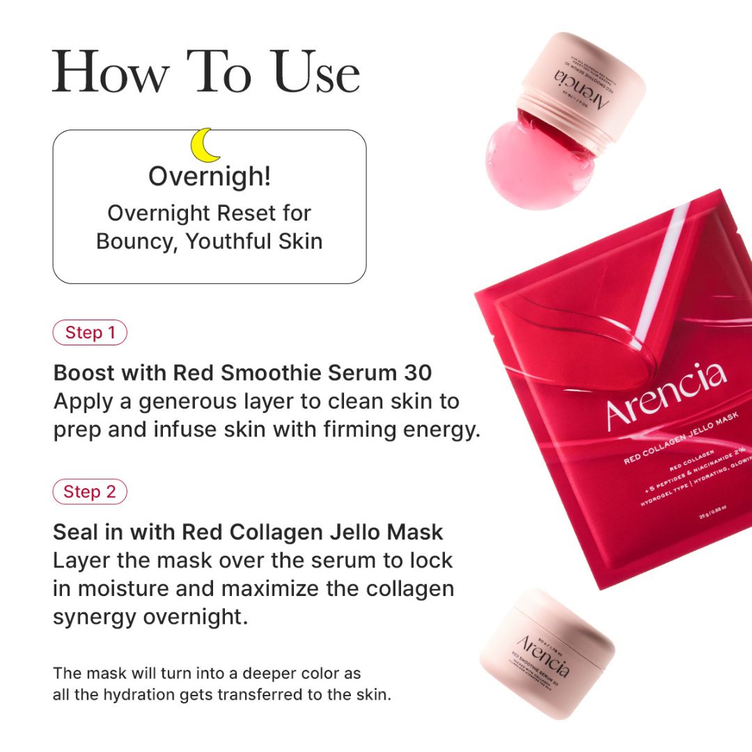 Arencia Red Collagen Jello Mask (4ea x 25g)