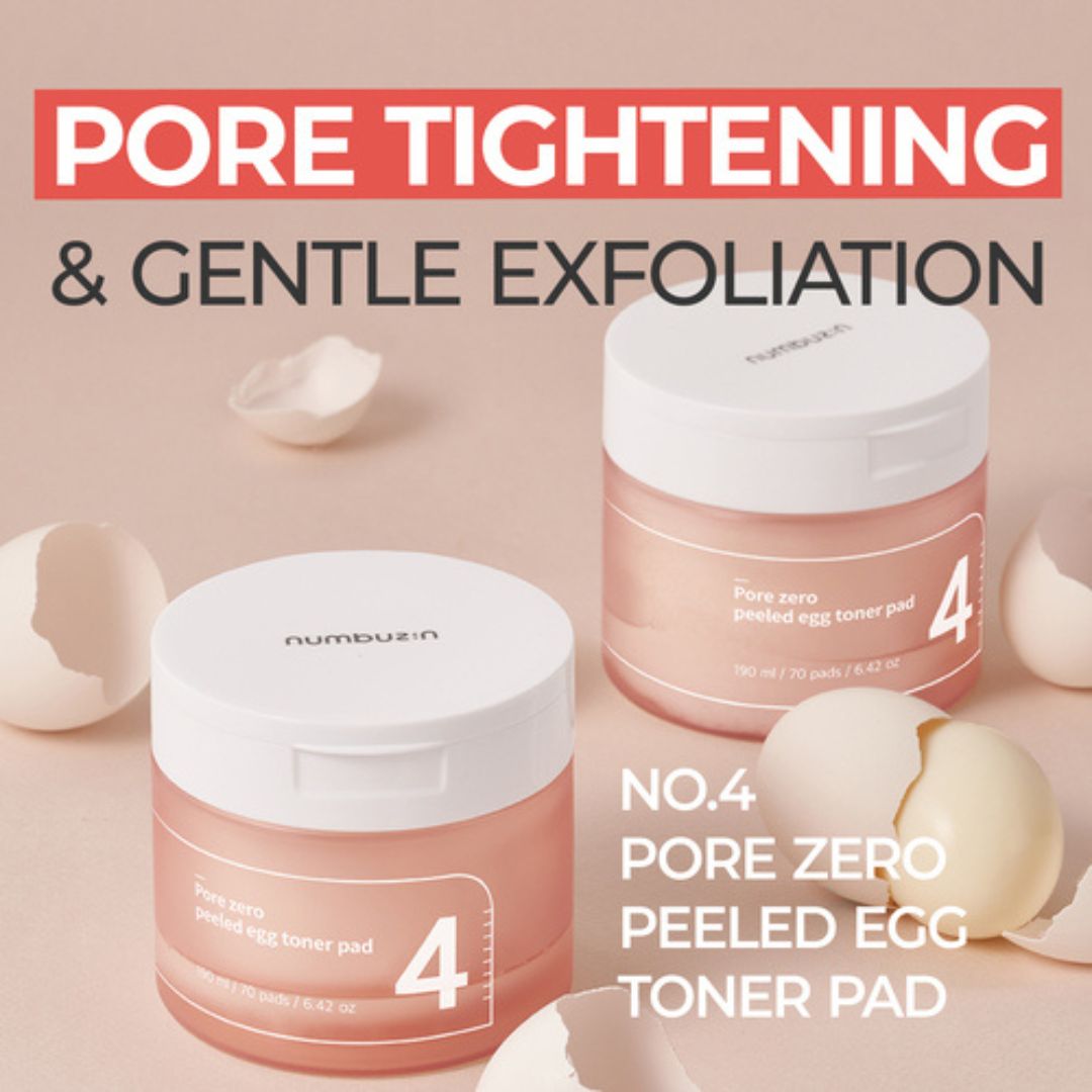 Numbuzin No.4 Pore Zero Peeled Egg Toner Pad 190ml/70pads