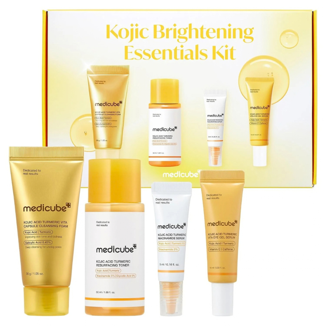 Medicube Kojic Brightening Essentials Kit 4 Piece Skincare Set