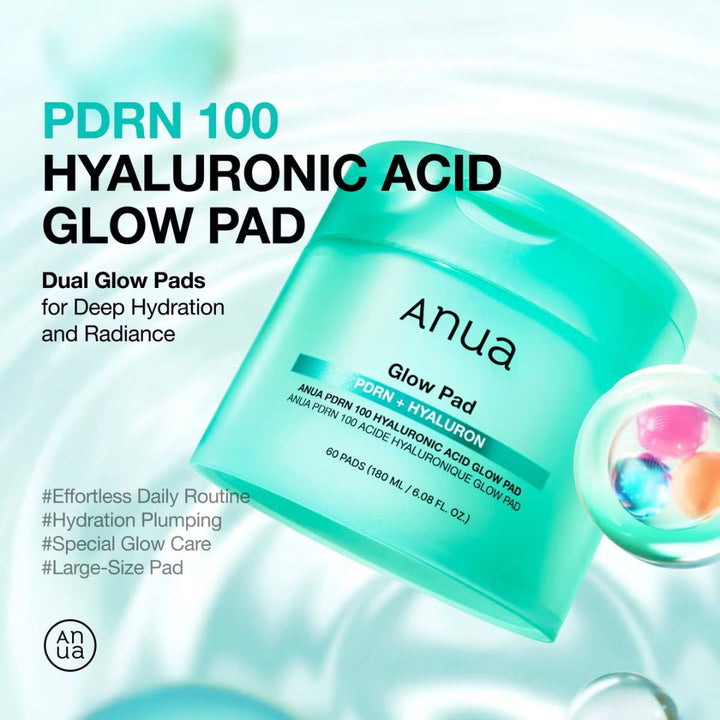 Anua - PDRN 100 Hyaluronic Acid Glow Pad (60 Pads, 180ml)