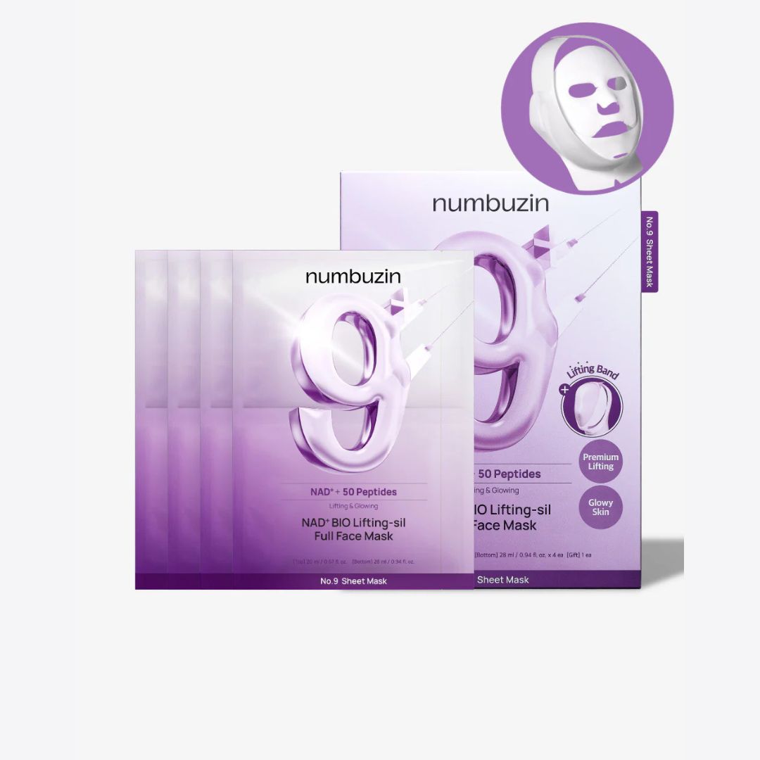 Numbuzin No.9 NAD Bio Lifting-sil Full Cover Facial Mask 20ml+28ml*4ea