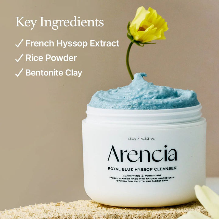 Arencia - Blue Hyssop Rice Mochi Cleanser 120g