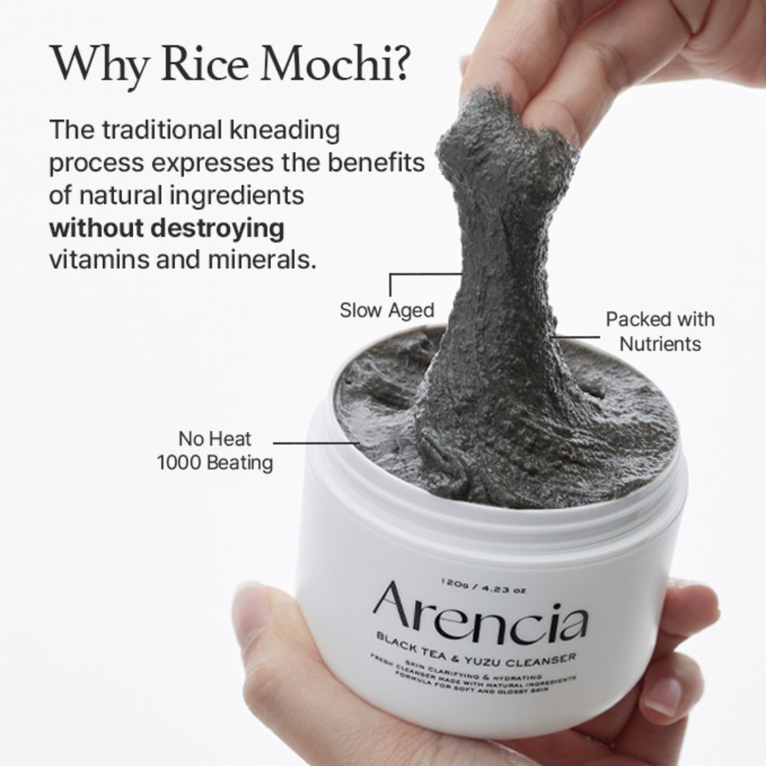 Arencia Black Tea Rice Mochi Cleanser 120g