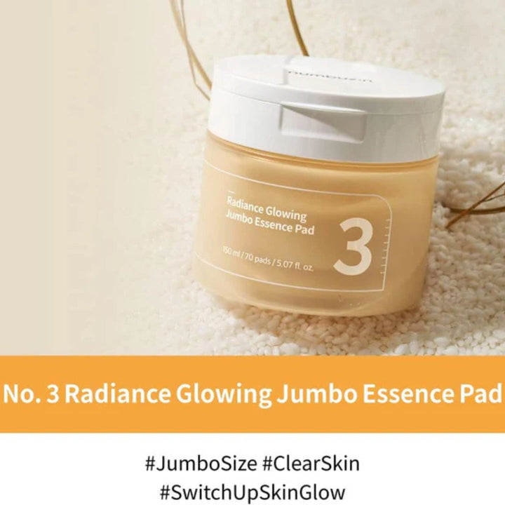 Numbuzin No.3 Radiance Glowing Jumbo Essence Pad 150ml/70pads