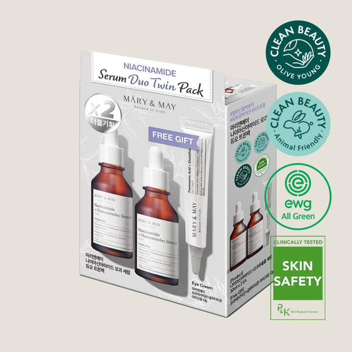 Mary&May Niacinamide Serum Duo Twin Pack (30ml x2 + Eye Cream 12g)
