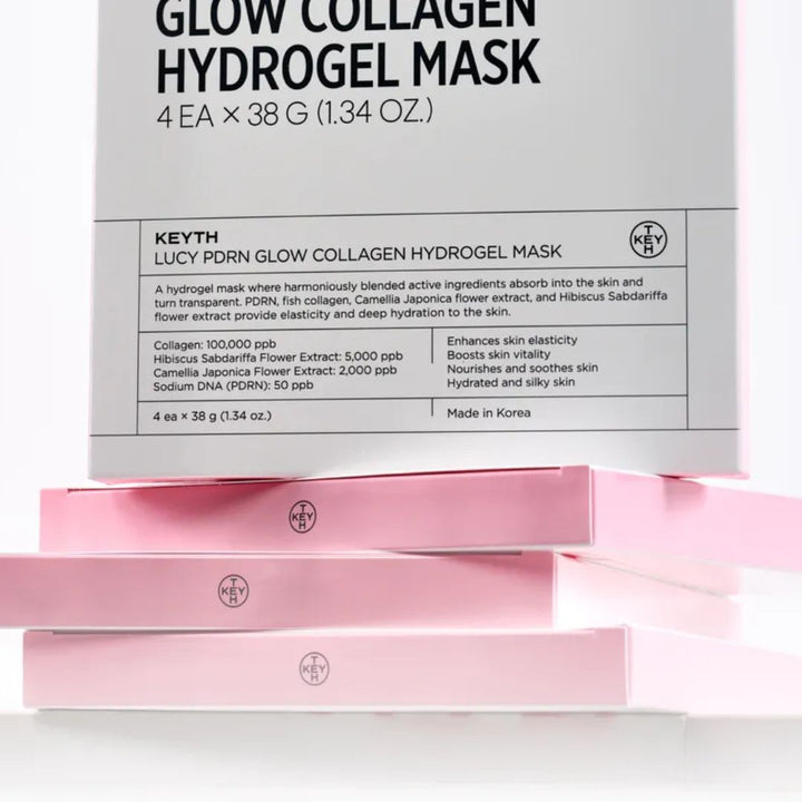 KEYTH - Lucy PDRN Glow Collagen Hydrogel Mask (4 Sheets × 38g)