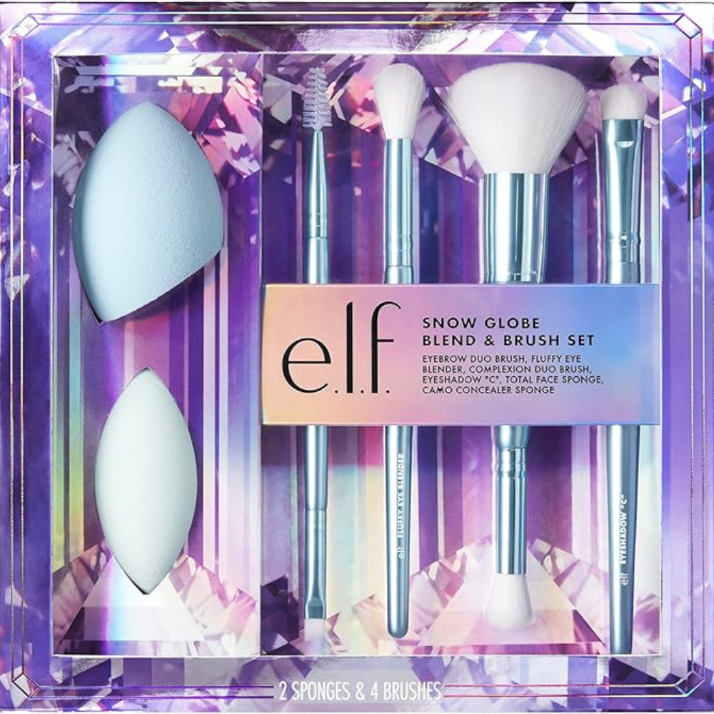 e.l.f. Snow Globe Blend & Brush Set – Limited Edition Holiday Collection