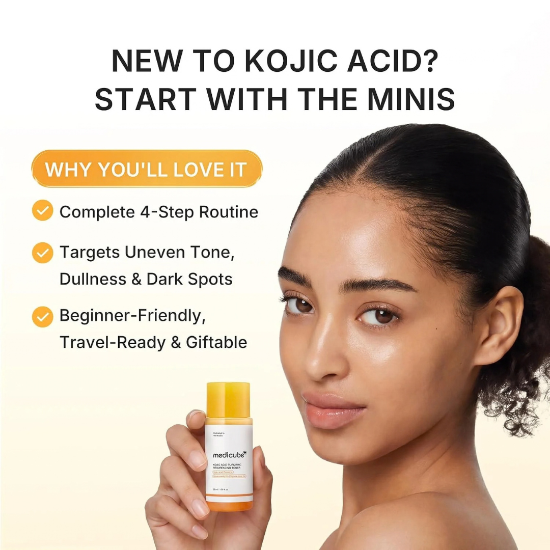 Medicube Kojic Brightening Essentials Kit 4 Piece Skincare Set