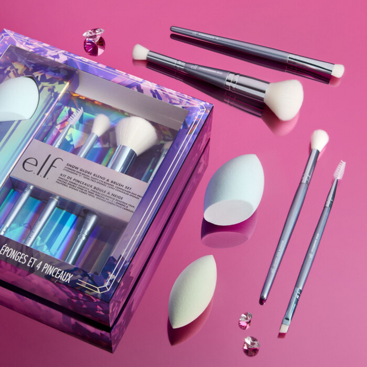 e.l.f. Snow Globe Blend & Brush Set – Limited Edition Holiday Collection