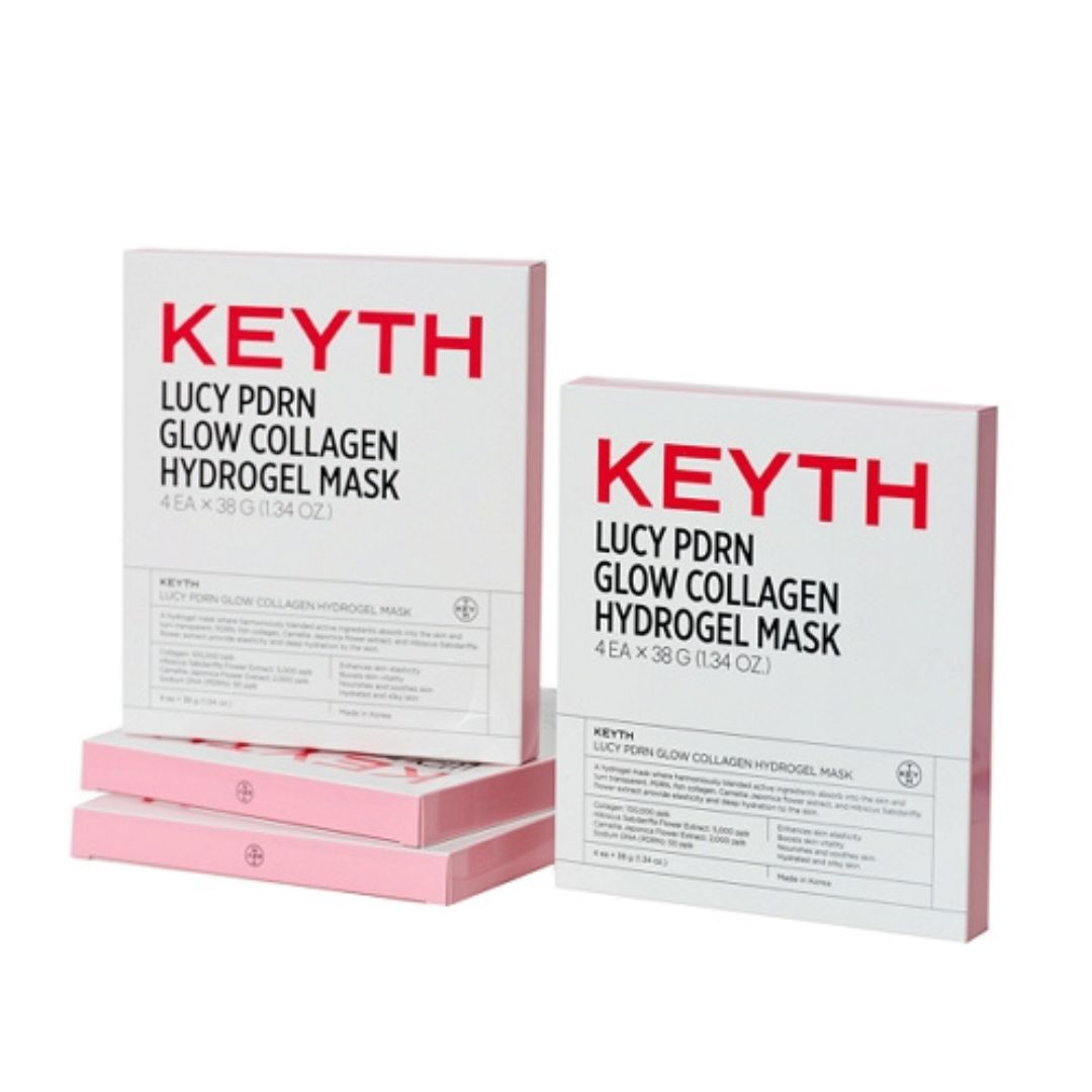 KEYTH - Lucy PDRN Glow Collagen Hydrogel Mask (4 Sheets × 38g)