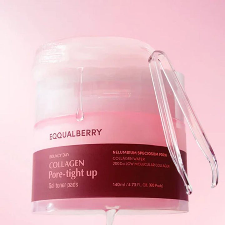 EQQUALBERRY - Collagen Pore-Tight Up Gel Toner Pads