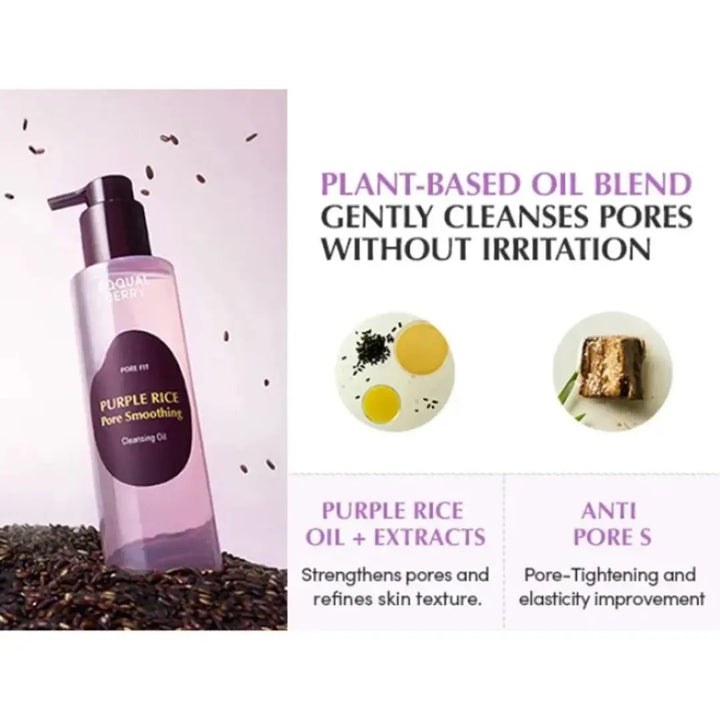 EQQUALBERRY - Purple Rice Pore Smoothing Cleansing Oil 200ml EQQUALBERRY