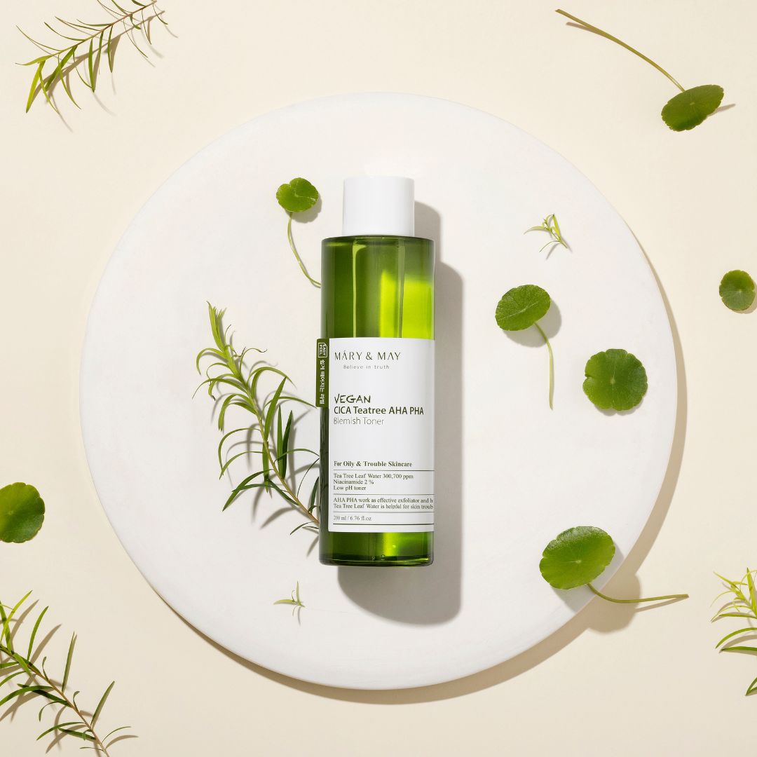 Mary&May Vegan CICA Tea Tree Toner Special Set (200ml+30ml+Eye cream 12g)