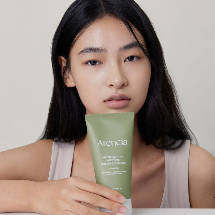 Arencia Green Tea + LHA Deep Pore Rice Cake Cleanser 150ml