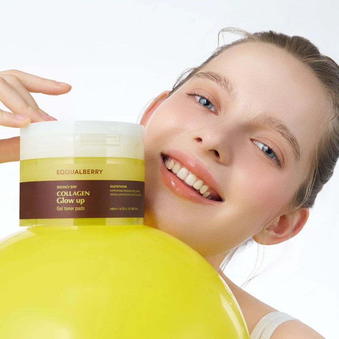 EQQUALBERRY - Collagen Glow Up Gel Toner Pads