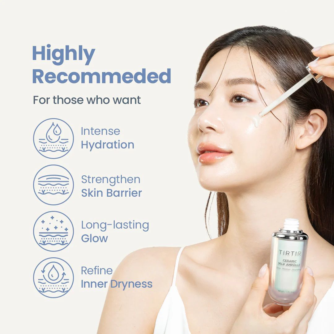 TIRTIR Ceramic Milk Ampoule - Deep Hydration & Radiance Boosting Serum 30ML