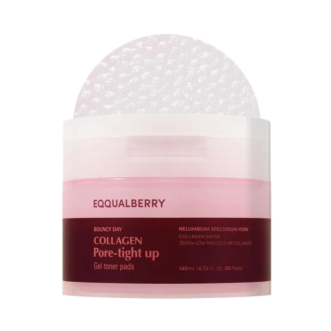 EQQUALBERRY - Collagen Pore-Tight Up Gel Toner Pads