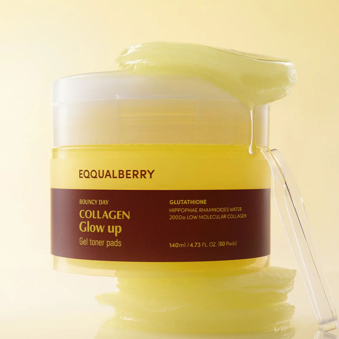EQQUALBERRY - Collagen Glow Up Gel Toner Pads