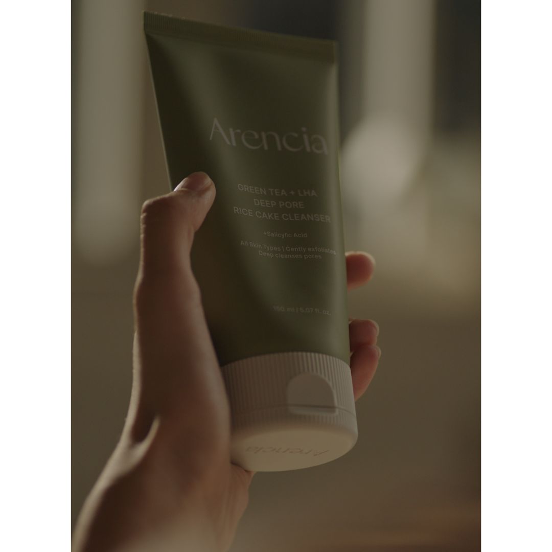 Arencia Green Tea + LHA Deep Pore Rice Cake Cleanser 150ml