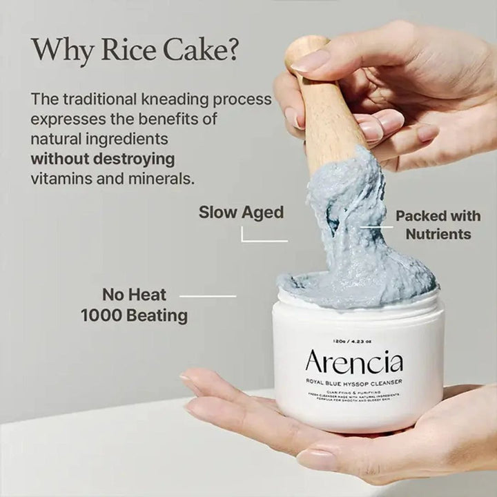 Arencia - Blue Hyssop Rice Mochi Cleanser 120g