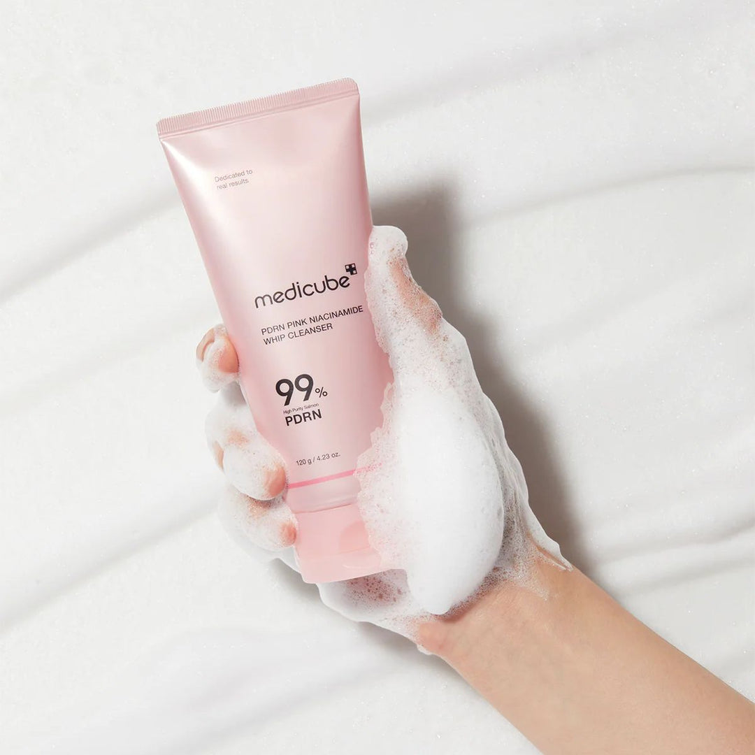 Medicube – PDRN Pink Niacinamide Whip Cleanser 120g