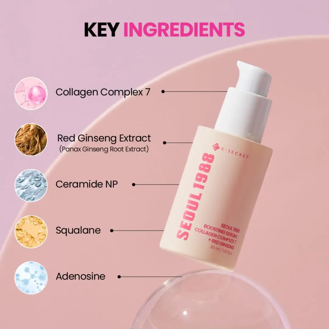 K-Secret - Seoul 1988 Boosting Serum: Collagen Complex 7 + Red Ginseng K-Secret