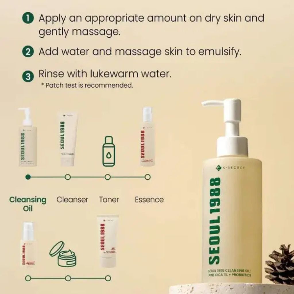 KSECRET - SEOUL 1988 Cleansing Oil: Pine Cica 1% + Probiotics