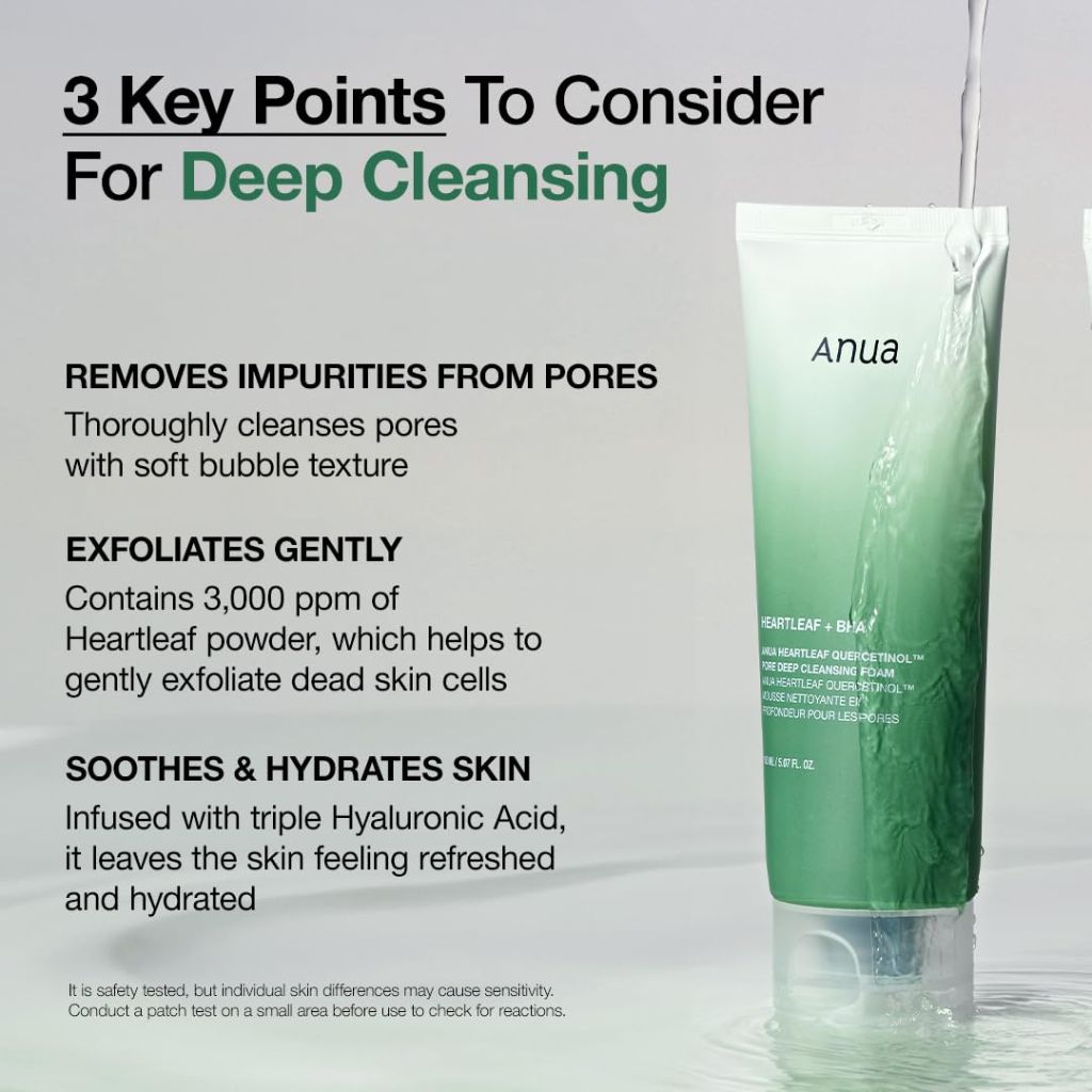 ANUA - Heartleaf Quercetinol Pore Deep Cleansing Foam 150ml