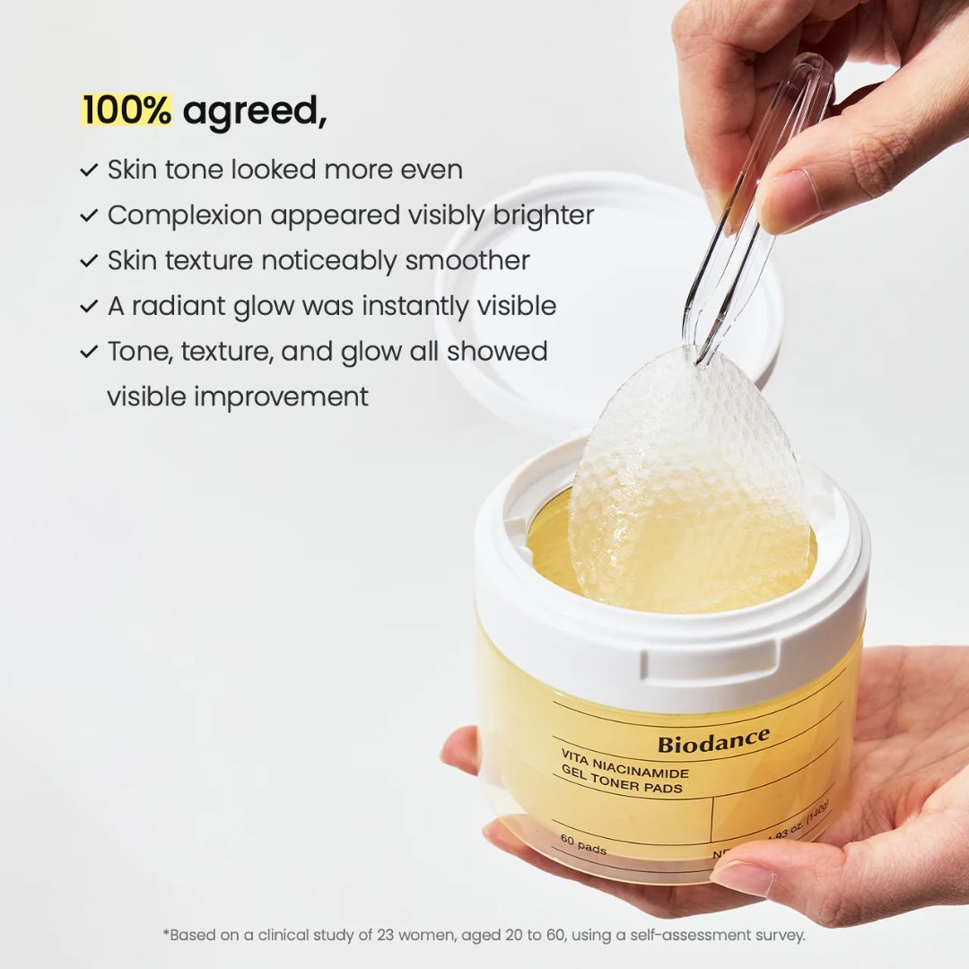 Biodance Vita Niacinamide Gel Toner 60 Pads