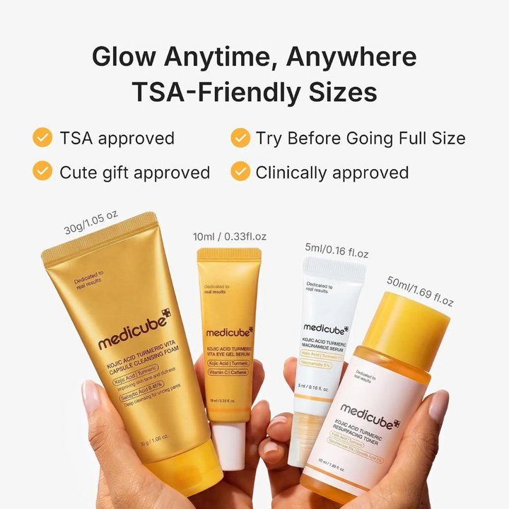 Medicube Kojic Brightening Essentials Kit 4 Piece Skincare Set
